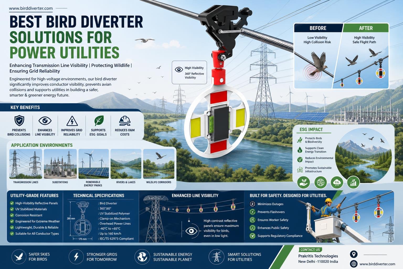 Best Bird Diverter Solutions for Power Utilities
