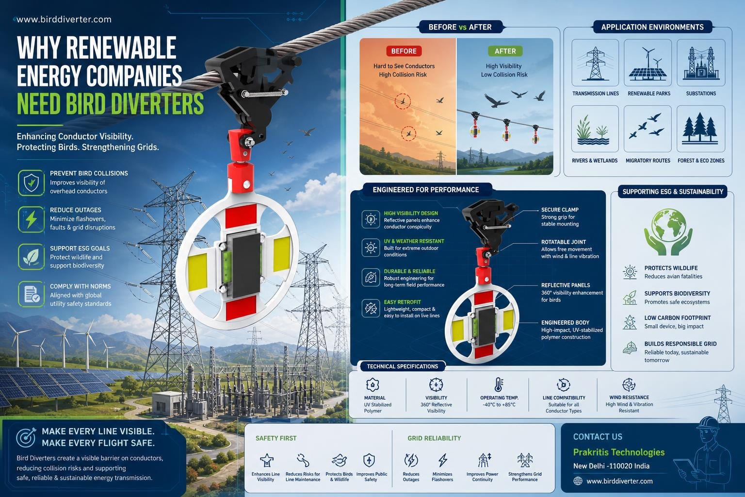 Why Renewable Energy Companies Need Bird Diverters