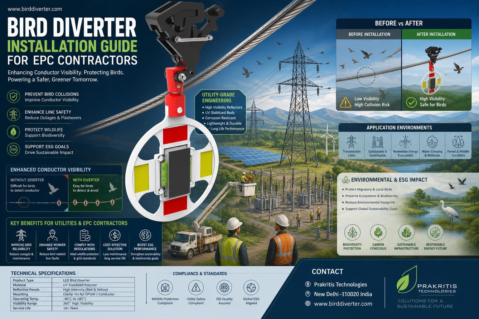 Comprehensive Bird Diverter Installation Guide for EPC Contractors